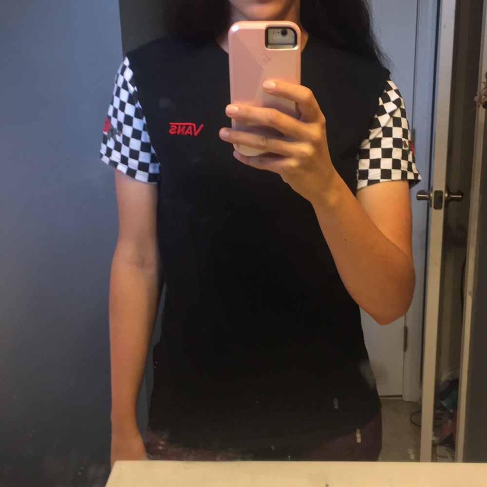Vans checkered and rose shirt